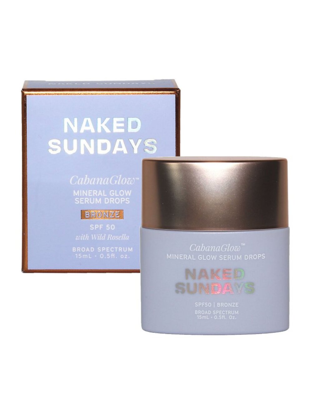 Naked Sundays Mini CabanaGlow SPF 50 Mineral Glow Serum Drops - Bronze
